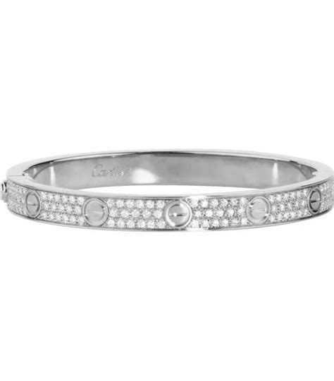 cartier bracelet diamond silver|cartier diamond bracelet for sale.